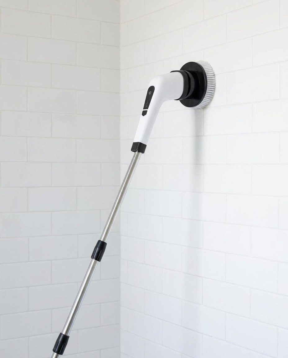 BrightStay Scrub — Cordless Electric Spin Scrubber, 8 Heads, Extends to 54 in
