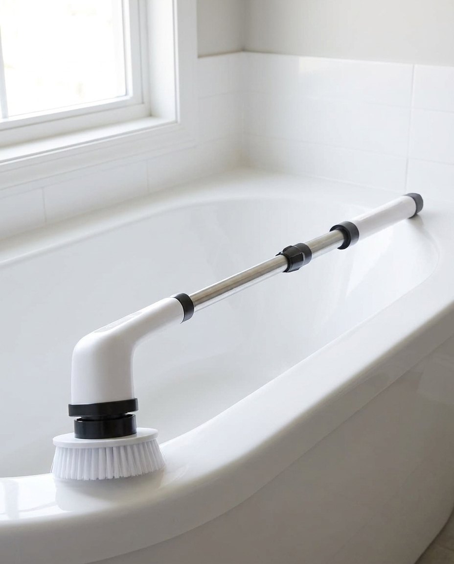 BrightStay Scrub — Cordless Electric Spin Scrubber, 8 Heads, Extends to 54 in