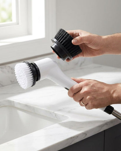 BrightStay Scrub — Cordless Electric Spin Scrubber, 8 Heads, Extends to 54 in