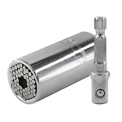 BrightStay Grip — Universal Socket with Drill Adapter (7–19 mm)